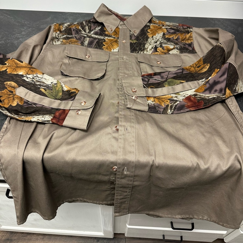 Camouflage Button-Up Shirt, new, never worn.